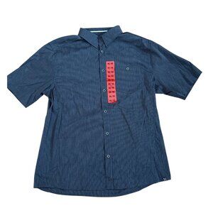 Cloudveil Shirt Mens Med Short Sleeve Blue Button Up Casual